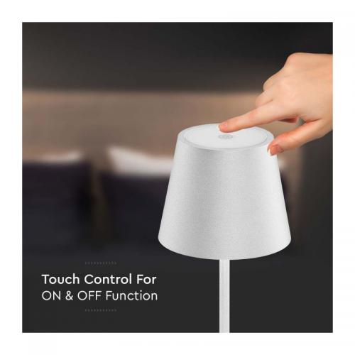 V-TAC - 4W LED Floor Lamp White Body 3000K IP54 SKU: 7007