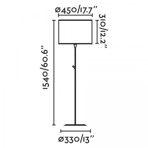 FARO - floor lamp MAMBO  64313-49   E27, 15W