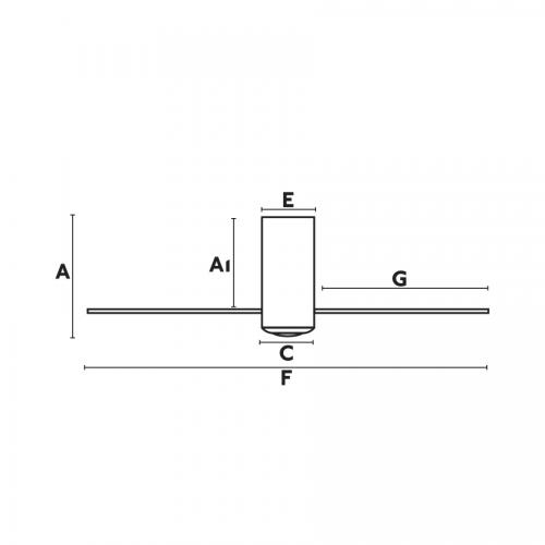 FARO - MINI TUBE FAN Transparent ceiling fan with Dc motor 333393WP