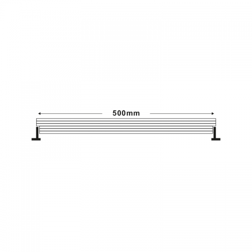 ACA LIGHTING - Moisture-proof LED linear luminaire for facade NOCTURA 230V AC IP66 18W 3000K 1350lm 15°x60° Ra80 30000hrs NOC1830