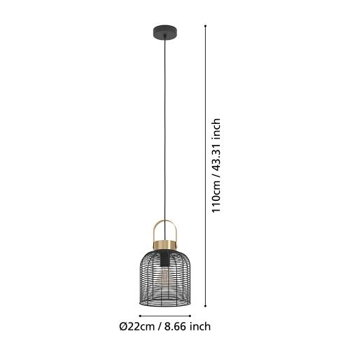 EGLO - Пендел Ø:220mm ROUNDHAM E27 40W - 43963