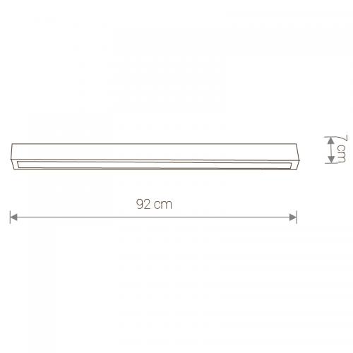 NOWODVORSKI - LED Линейно тяло STRAIGHT LED SILVER CEILING M 9624