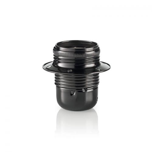 IDEAL LUX - Фасунга PORTALAMPADA E27 METALLO Nickel-Nero  155180
