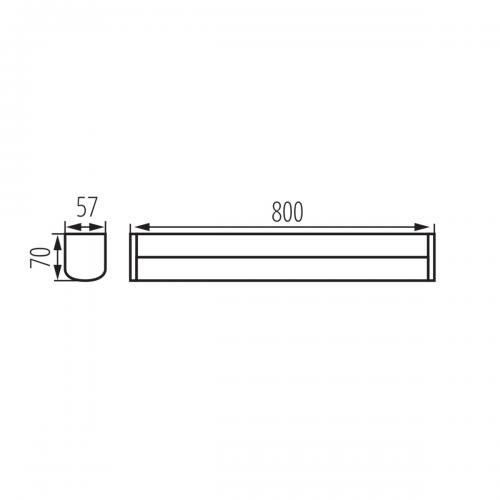 KANLUX - Аплик за баня AKVO 20W 4000K черно 2300lm IP44 36663