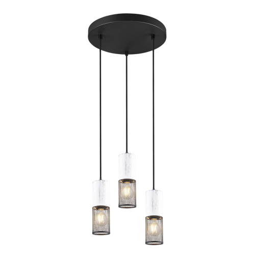 TRIO - Пендел TOSH –  304330334 3xE27 · max. 40W бял / черен