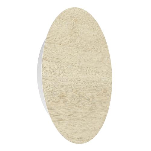 EGLO - LED Аплик ALAMILO Ø:220mm 9.2W 1040lm 3000K дъб/бяло - 901739