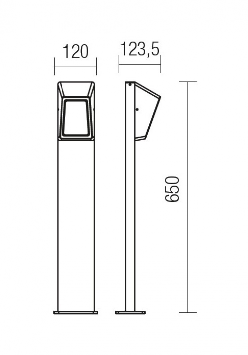 REDO GROUP - Градински стълб ARGES 9167 ST65 LED 3W IP65 DG 3000K