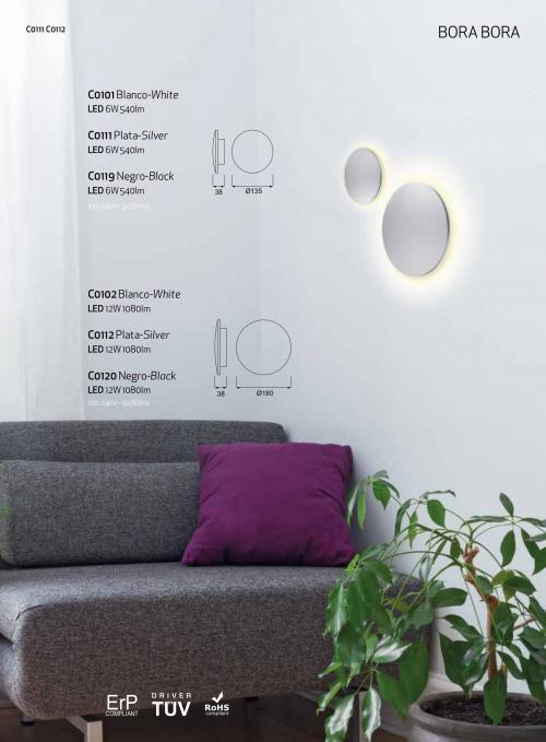 MANTRA - BORA BORA C0102 Ф12 LED 12W/3000K 1080lm white