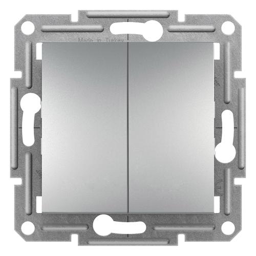 SCHNEIDER ELECTRIC - EPH1100161 double 1p pushbutton 10A screwless aluminium