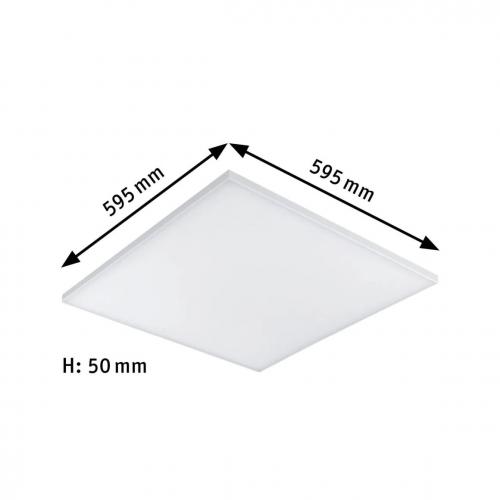 PAULMANN - 79822  LED Panel 3-Step-Dim Velora square 595x595mm◼34W◼3500lm◼3000K ◼dimmable✴White matt