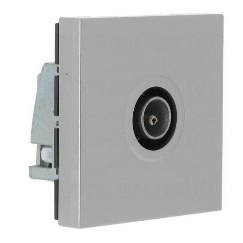 LEGRAND - 79292 TV socket Mosaic - single - male Ø9.52 mm - 2 modules - alu.