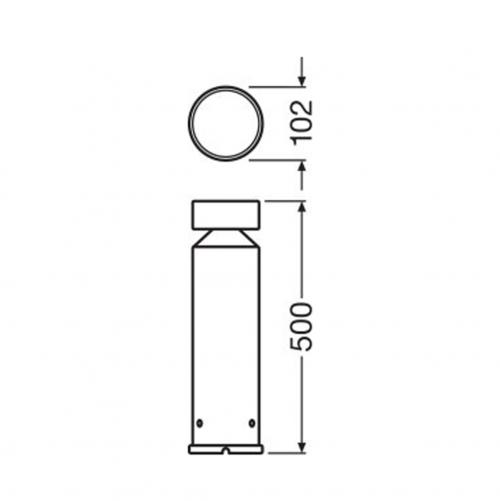OSRAM - LEDVANCE OUTDOOR LED BOLLARD 500 POLE 6 W 3000 K SST