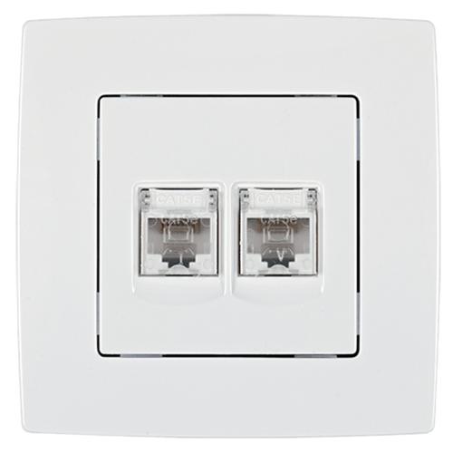 ELMARK - 190711 - COMPUTER SOCKET (DOUBLE) WHITE METALLIC CITY 