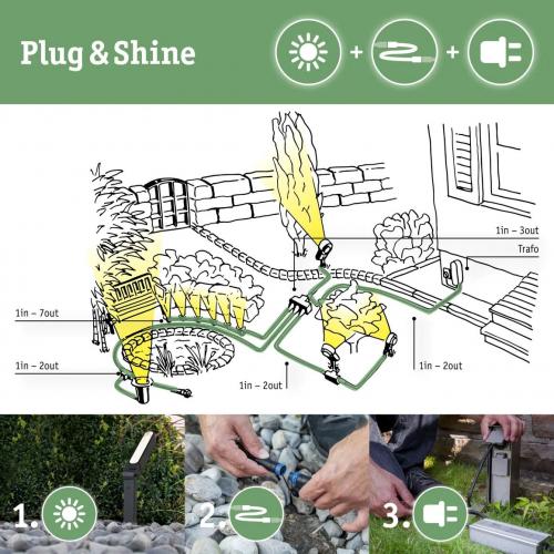 PAULMANN - IR Сензор за движение и светлина  18012   Plug & Shine Sensor Smart Home Zigbee 3.0 Twilight Sensor ⚡ 4.8V ✴ Антрацит 