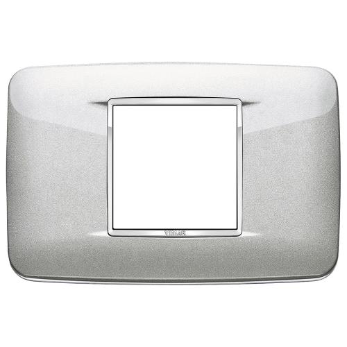 VIMAR - 20682.C10 - Round plate 2centM Bright metallic silver