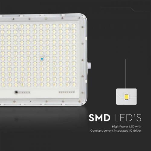 V-TAC - 30W LED Соларен Прожектор 6400K Сменяема Батерия Бяло Тяло SKU: 7847