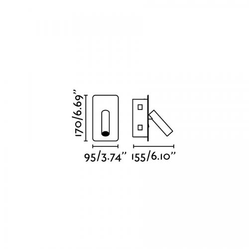 FARO - SUAU LED bronze recessed lamp 62104