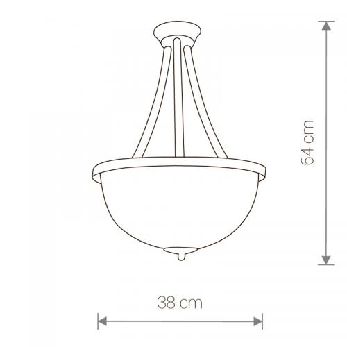 NOWODVORSKI - Ceiling luminaire BARON WHITE 5994