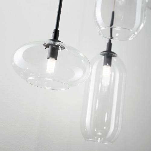 IDEAL LUX - pendant luminaire  YOGA SP3 Nero 173009
