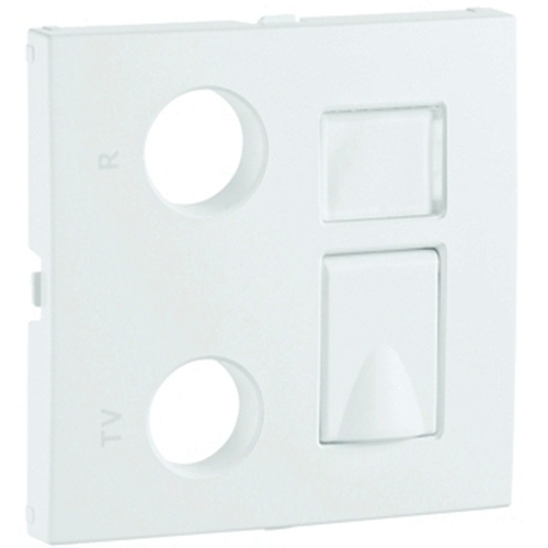 EFAPEL - Face plate for RTV - RJ45 / RTV - RJ45 multimedia outlets WHITE 90774 TBR LOGUS 90