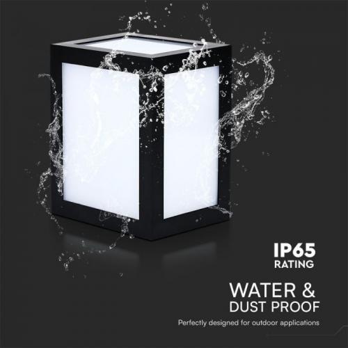 V-TAC - Фасаден аплик 12W Черно Тяло 6400К SKU: 218342