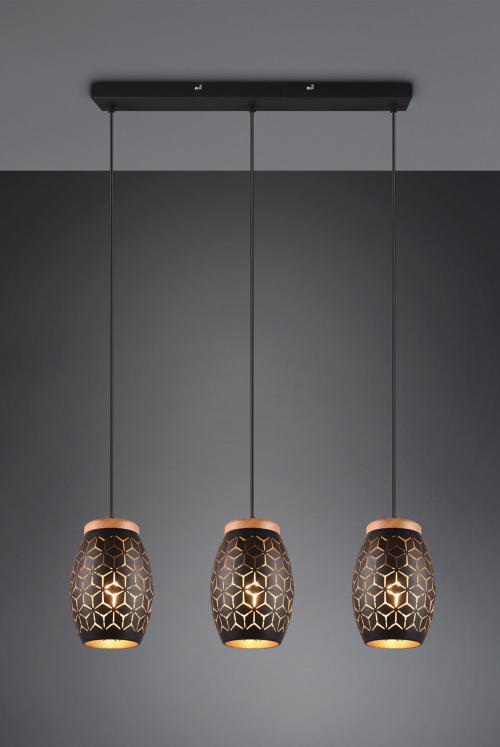 TRIO - BIDAR – R31573080 excl. 3x E27 · max. 28W Black-gold