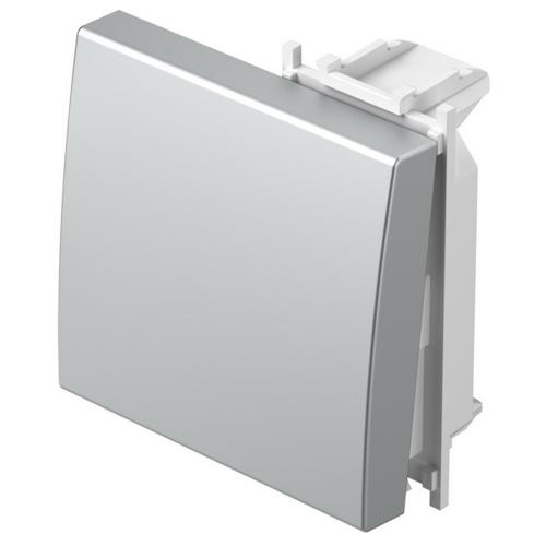 TEM - TM12ES Face plate switch/button 2M, color Silver matt, Modul