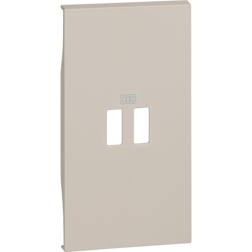 BTICINO - KM12C Covers for 2-module USB chargers 2 modules sand