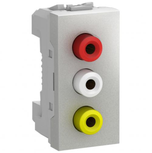 SCHNEIDER ELECTRIC - MGU3.431.30 Unica 3 RCA излаза, женски алуминий 1m