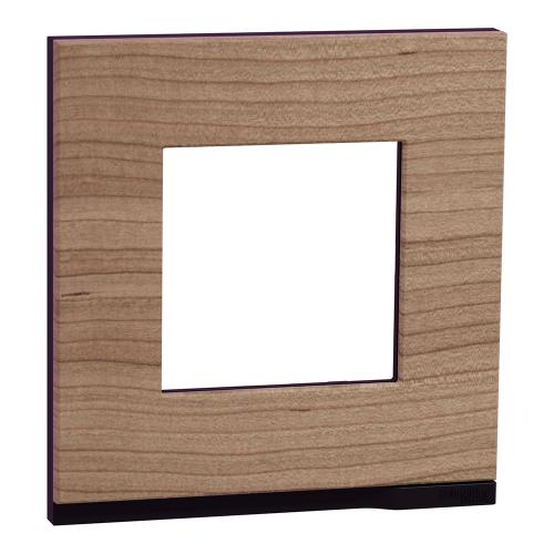 SCHNEIDER ELECTRIC - NU600284 New Unica - cover frame - 1 gang - 1 x 2 modules - oak
