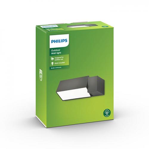 PHILIPS - Фасаден аплик IP44 Border 16942/93/16