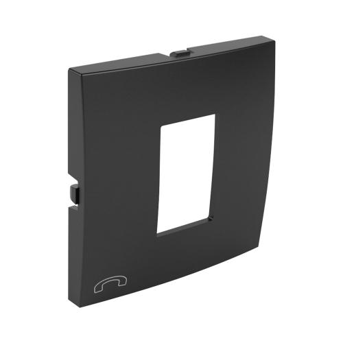 EFAPEL - Face plate for Telephone port BLACK 90712 TPM LOGUS 90