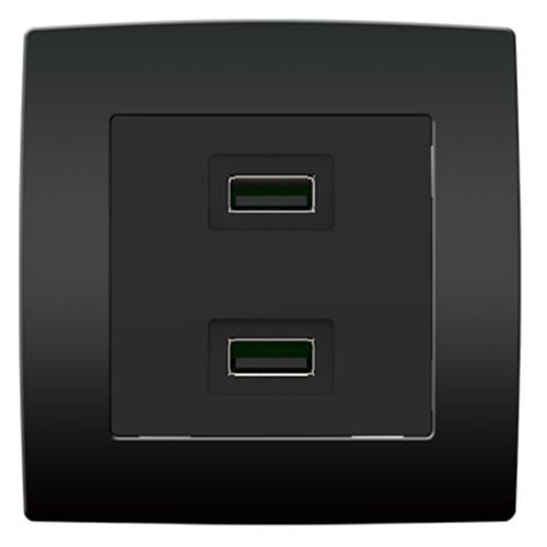 ELMARK - 193751 - USB ДВОЕН КОНТАКТ АНТРАЦИТ CITY