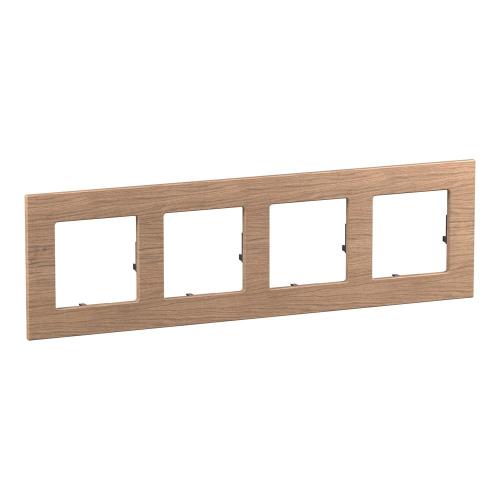 LEGRAND - 4-Gang Frame, Light Oak Colour – Legrand Valena Life Raw origin 756634