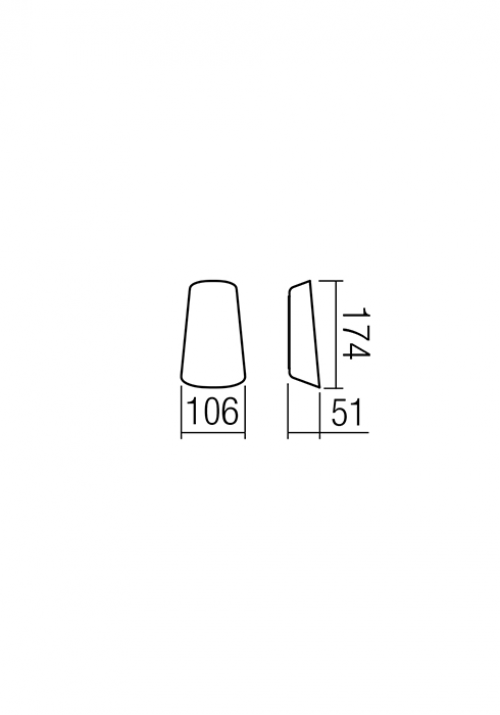 REDO GROUP - Аплик TWILL  9540 AP LED SMD 11W IP65 WH 3000K