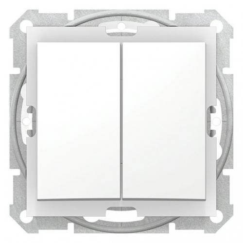 SCHNEIDER ELECTRIC - SDN0300421 Sedna - 1pole 2-circuits switch - 10AX IP44 without frame white