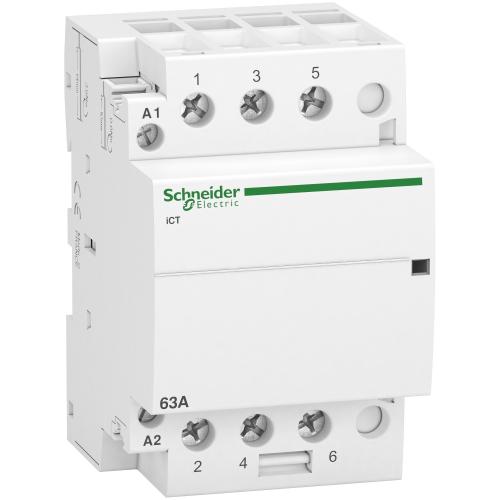 SCHNEIDER ELECTRIC - Модулен контактор Acti 9 iCT 63A 4NO 230…240Vac 3 мод. A9C20864