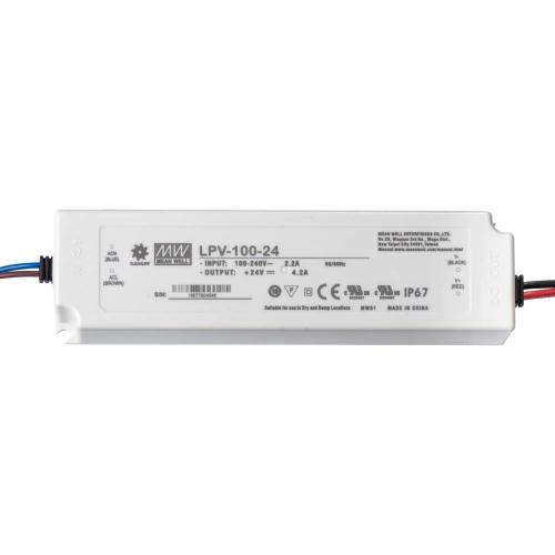 MEAN WELL - Single Output Switching Power Supply 24.0V -4.2A - 100W LPV-100-24