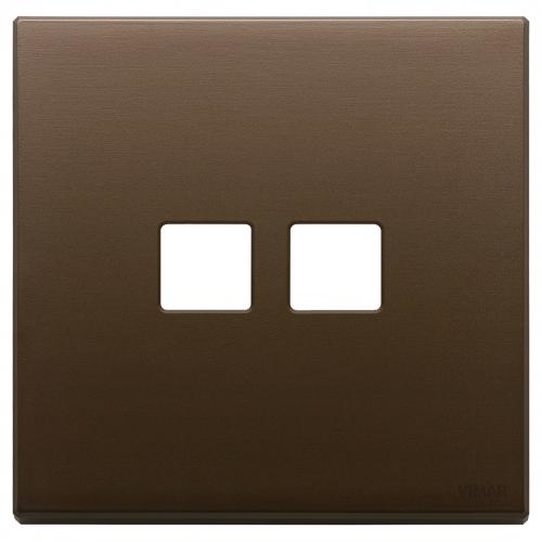VIMAR - Рамка двойна тъмен бронз 2Mx2 Flat brushed dark bronze - 22682.2.12