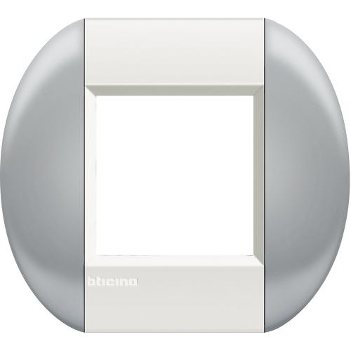 BTICINO - LNB4802TS Round cover plate 2 modules - twin sky 
