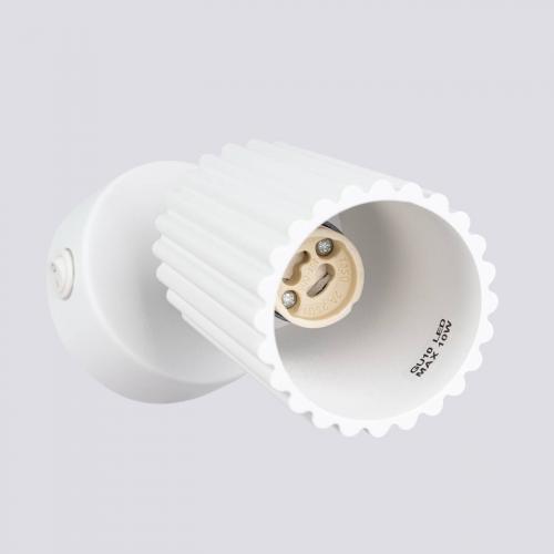 SOLLUX - White wall lamp KARBON with switch 10W GU10 SL.1541