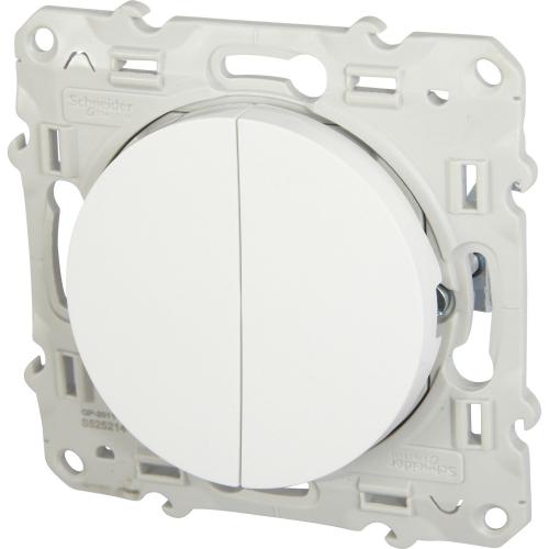 SCHNEIDER ELECTRIC - S520284 10 AX two-way switch + push-button (NO), screwless terminals