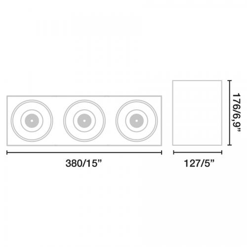 FARO - surface-mounted light TEKO -3  050602302 LED 72W, 4500LM