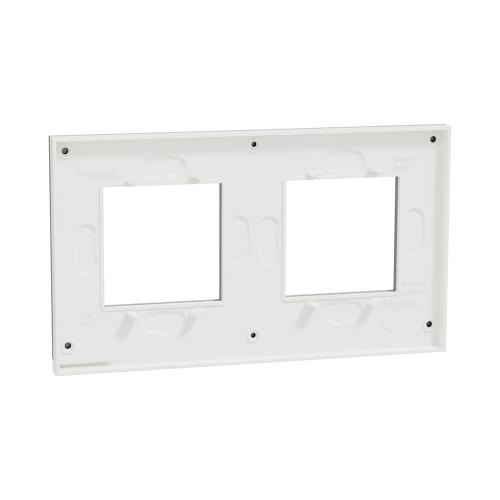 SCHNEIDER ELECTRIC - NU600480 cover frame - 2 gangs - 2 x 2 modules - aluminium