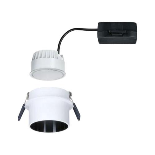 PAULMANN - Луна 93376 Gil Coin IP44 round 68mm Coin⚡ 6W⚡ 470lm ⚡230V dimmable 2700K✴ Бял мат/Черен мат