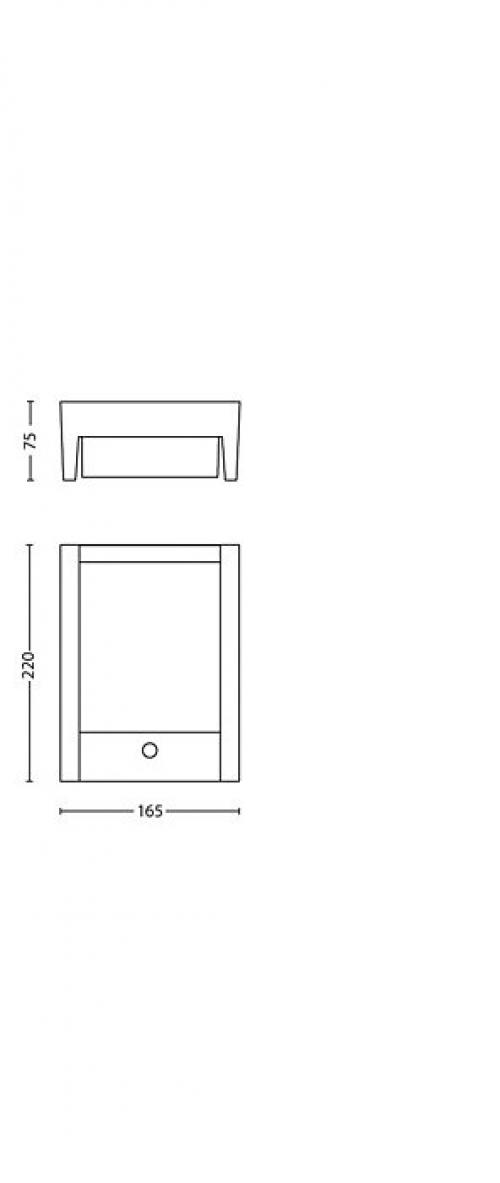 PHILIPS - Фасаден аплик със сензор  IP44 Arbour IR 16461/93/P3  4000K