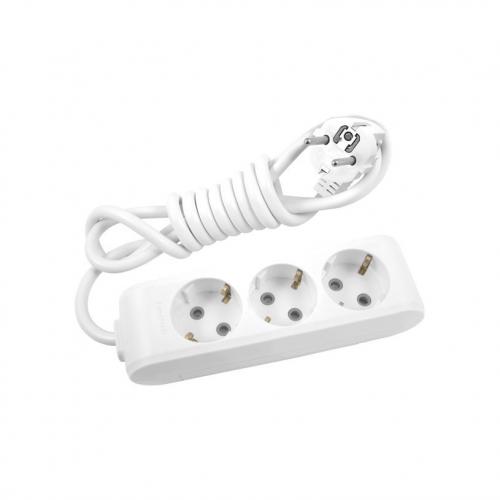PANASONIC - 3x Socket 2P+E, With Child Protection, 5m Cord  WLTB0435-2WH