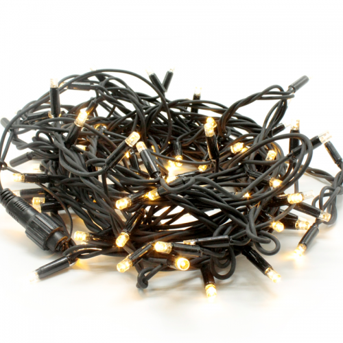 ACA LIGHTING - X08100134 ^ 100 FLASH LED RUBBER CABLE WW STRING LIGHTS CONTECT. (MAX 20), 10CM DIST., 10M,IP44, 1.5 LEAD CABLE