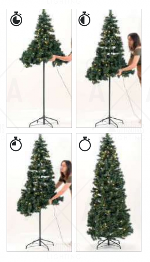 ACA LIGHTING - Светеща Коледна елха 210x86см 200 LED топла светлина, 3W IP20 зеленa X1821020002