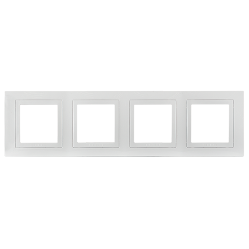 SCHNEIDER ELECTRIC - MGU2.008.18 Unica Basic - cover frame - 4 gang - white/white